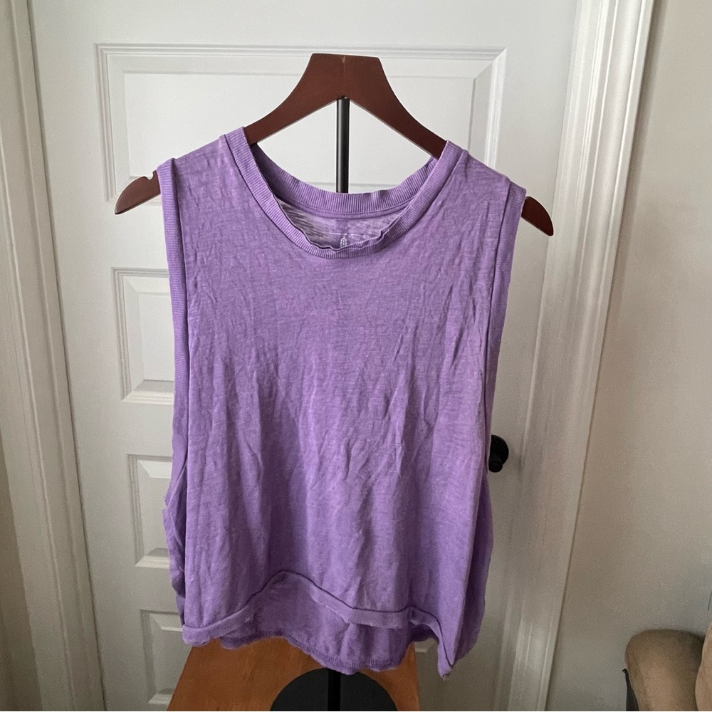 Free people FP movement purple cropped tank top Large - Athleisure athletic